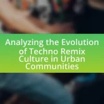 Analyzing the Evolution of Techno Remix Culture in Urban Communities