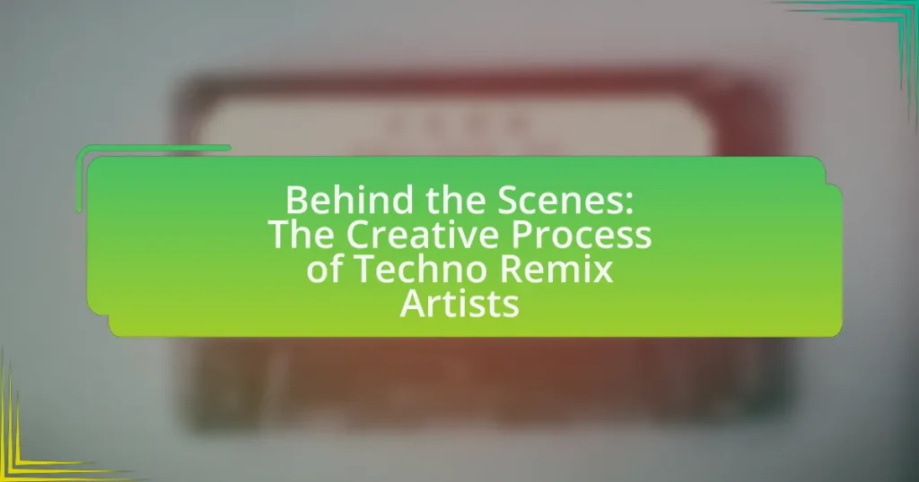 Behind the Scenes: The Creative Process of Techno Remix Artists