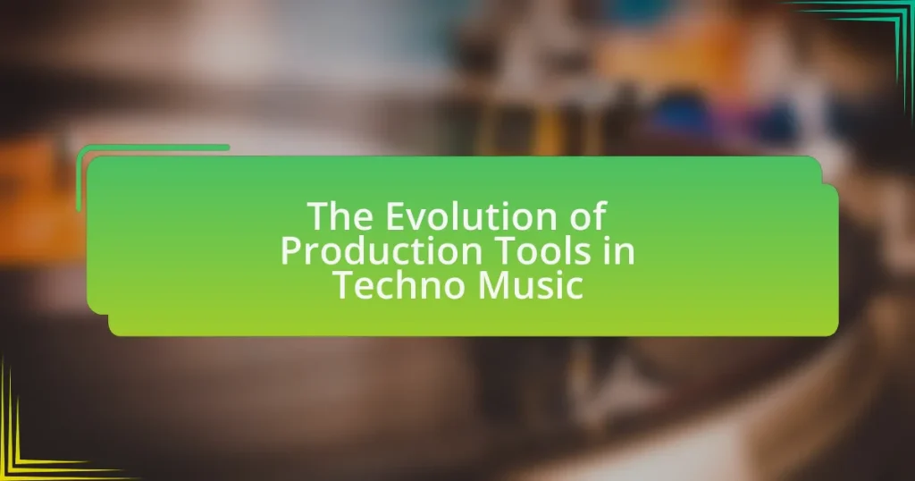 The Evolution of Production Tools in Techno Music