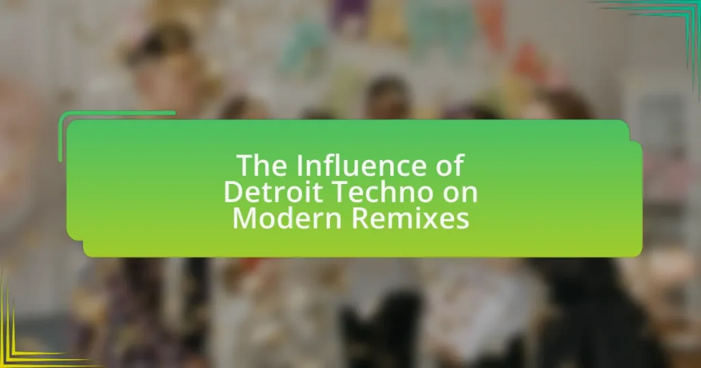 The Influence of Detroit Techno on Modern Remixes