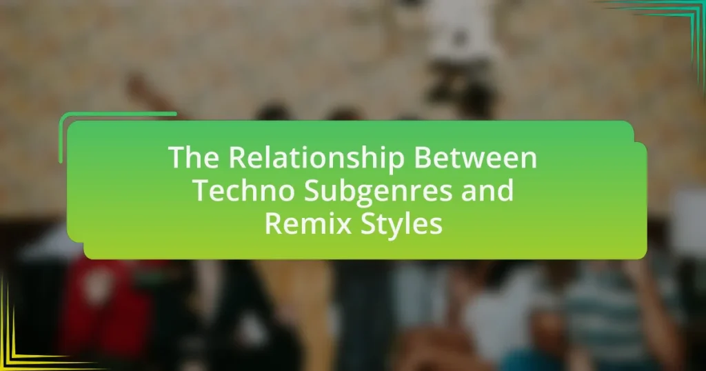The Relationship Between Techno Subgenres and Remix Styles