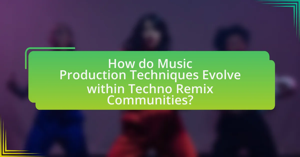 How do Music Production Techniques Evolve within Techno Remix Communities?