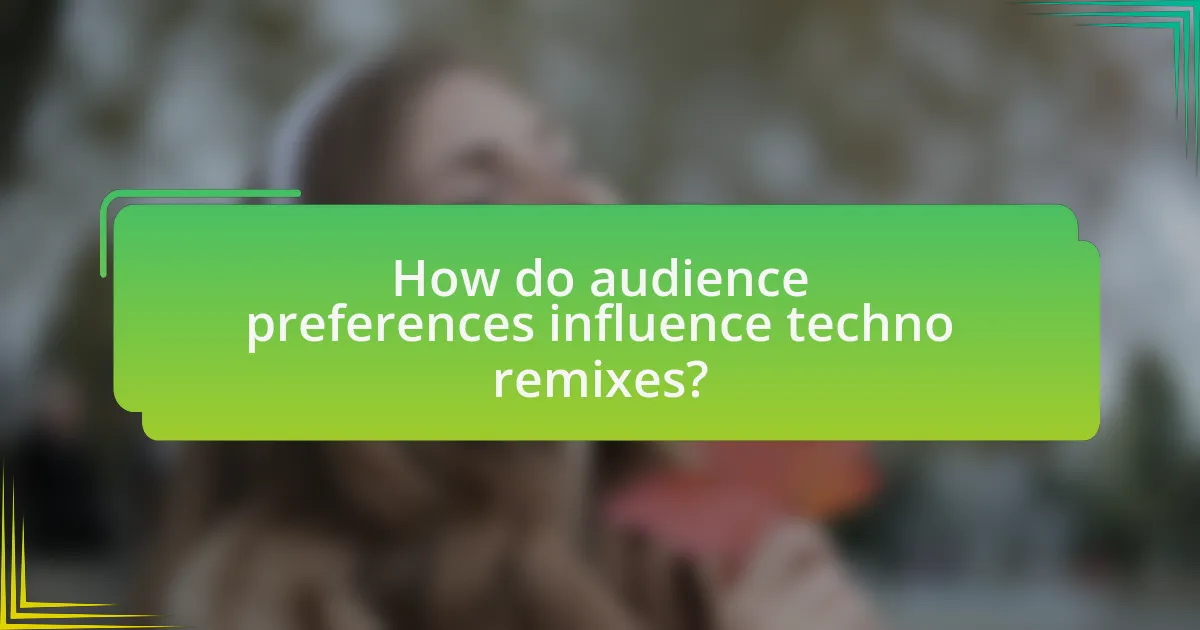 How do audience preferences influence techno remixes?