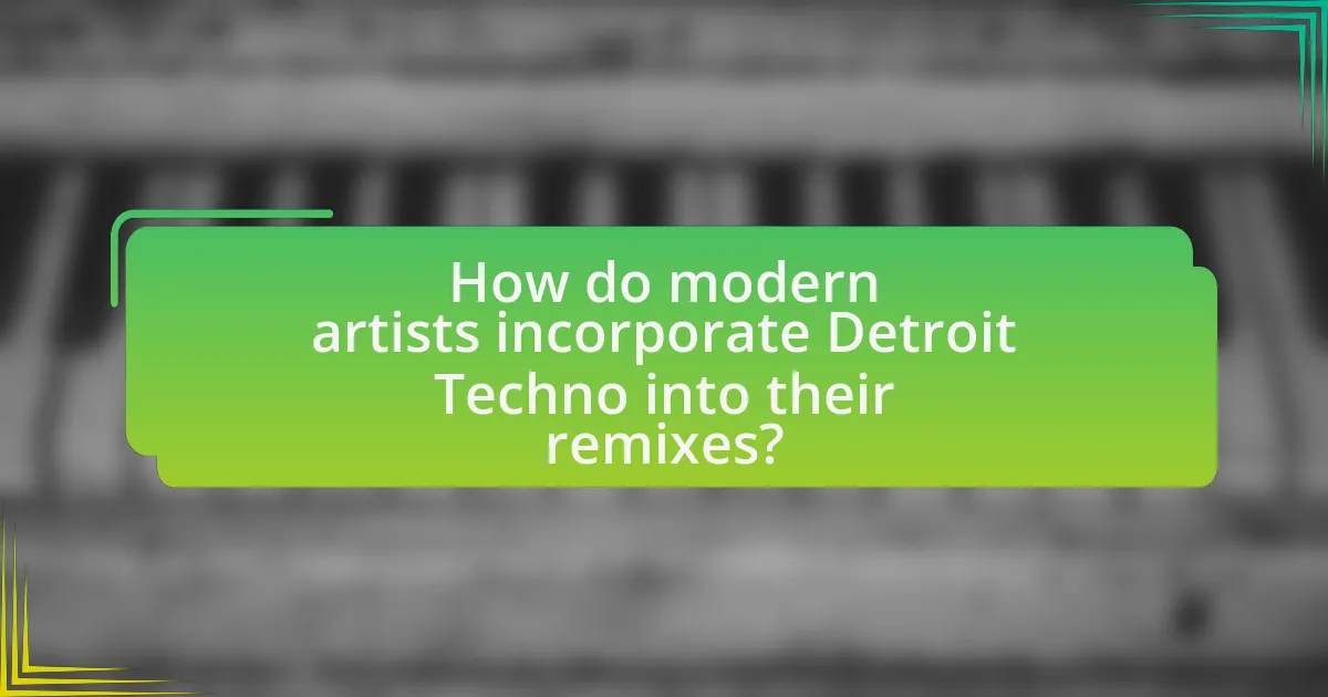 How do modern artists incorporate Detroit Techno into their remixes?