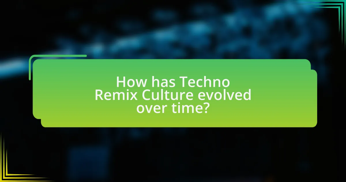 How has Techno Remix Culture evolved over time?