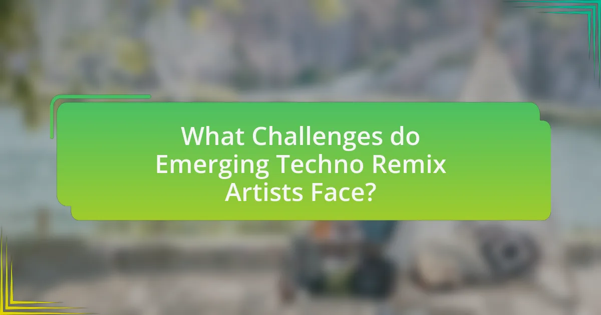What Challenges do Emerging Techno Remix Artists Face?
