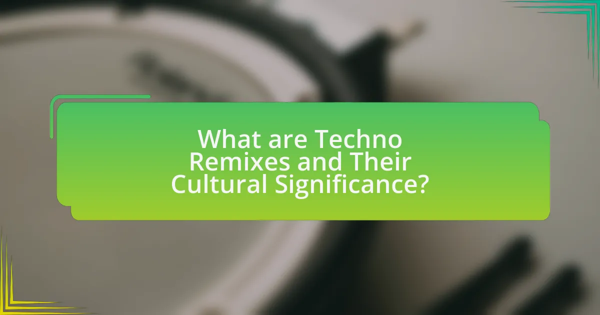 What are Techno Remixes and Their Cultural Significance?