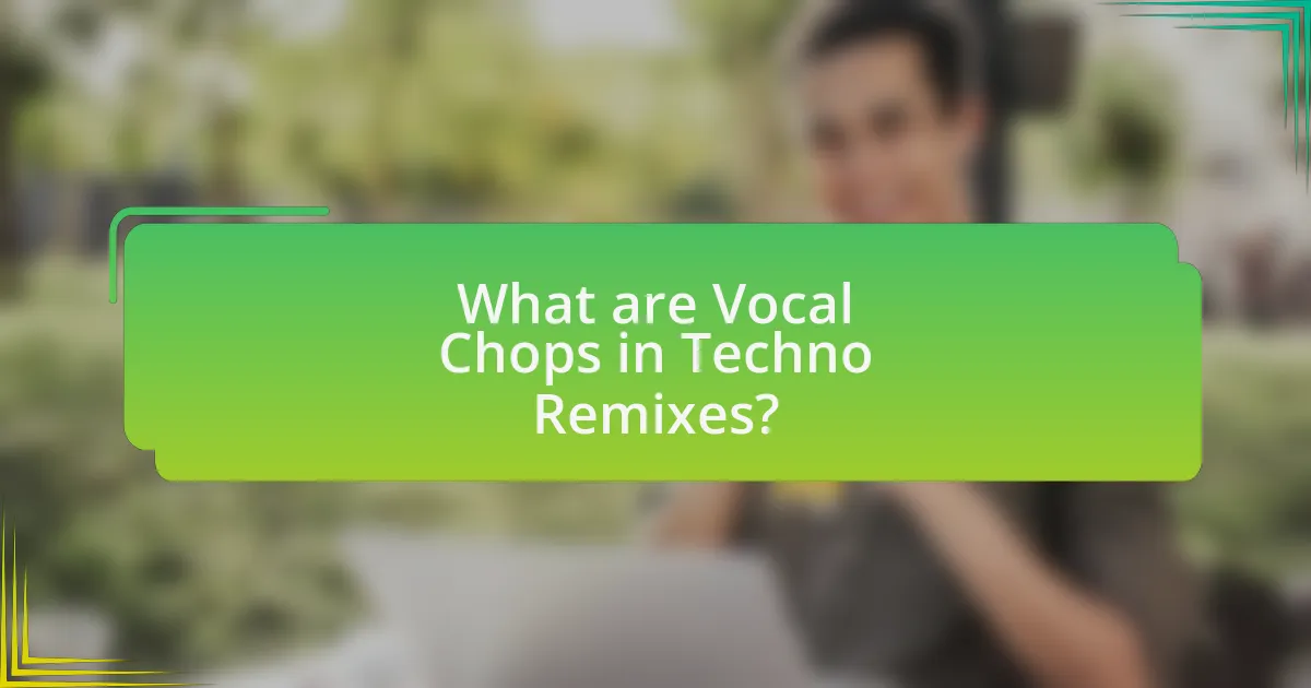 What are Vocal Chops in Techno Remixes?