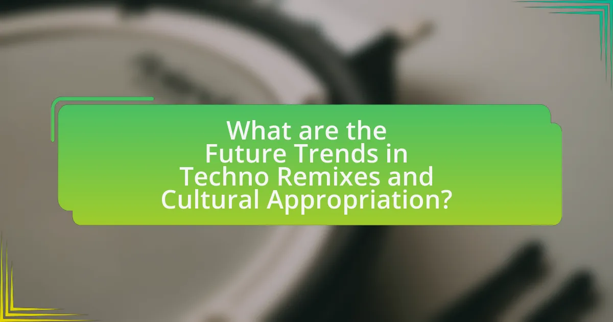 What are the Future Trends in Techno Remixes and Cultural Appropriation?