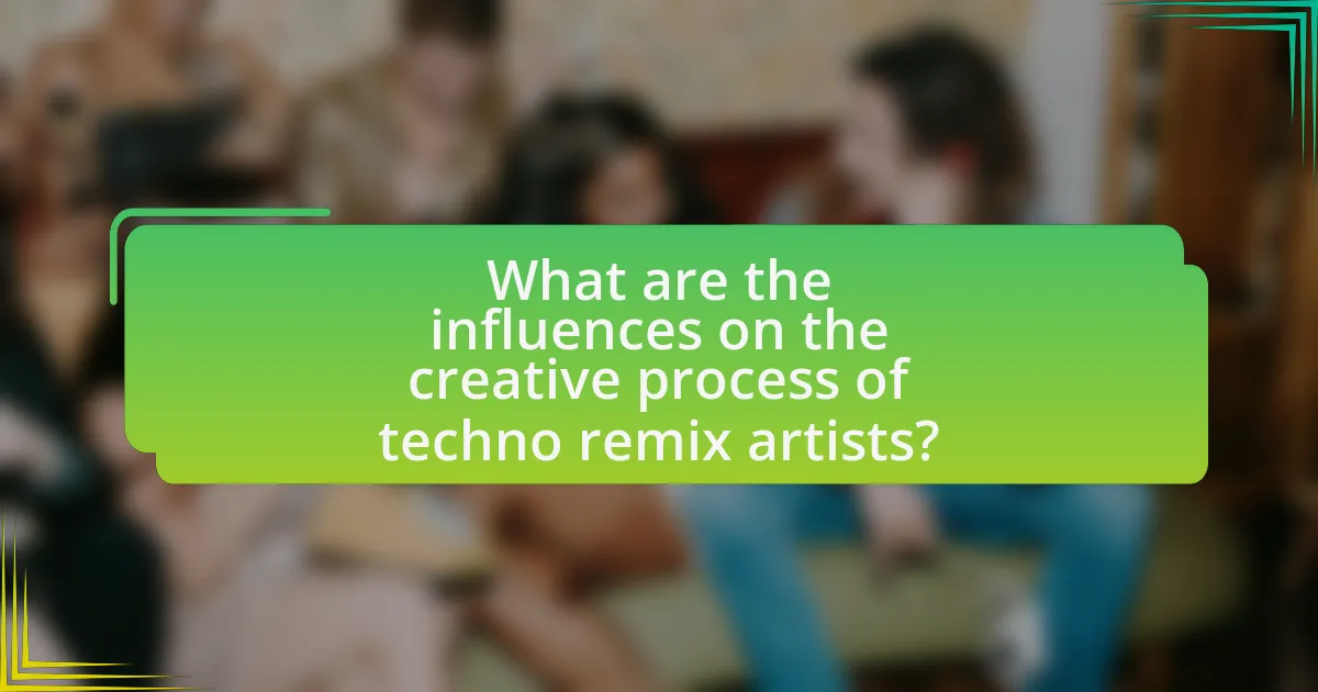 What are the influences on the creative process of techno remix artists?