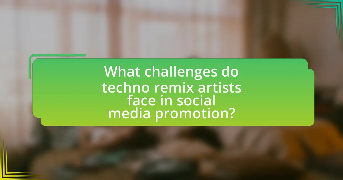 What challenges do techno remix artists face in social media promotion?