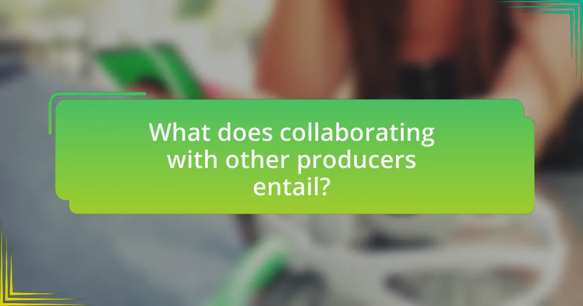 What does collaborating with other producers entail?