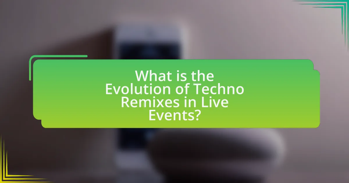 What is the Evolution of Techno Remixes in Live Events?