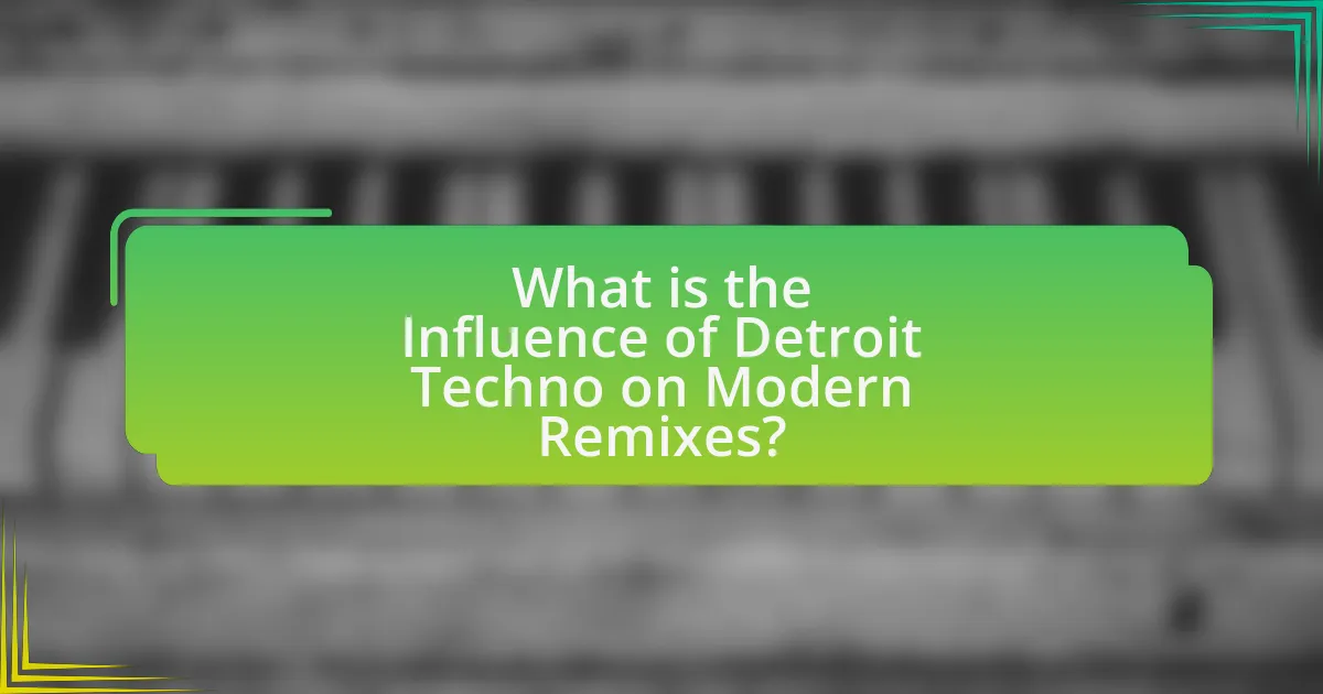 What is the Influence of Detroit Techno on Modern Remixes?