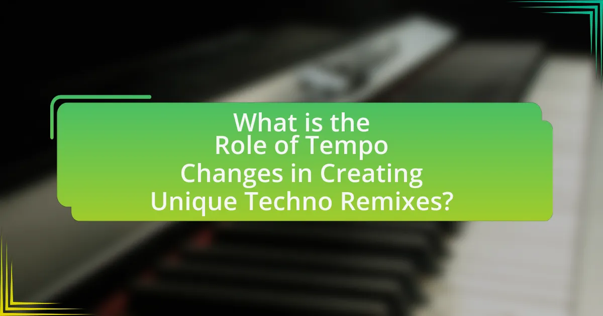 What is the Role of Tempo Changes in Creating Unique Techno Remixes?